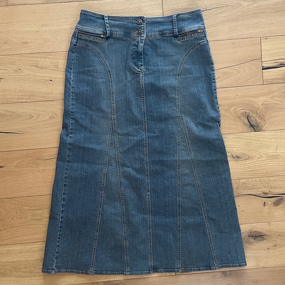 Long Denim CABi Skirt